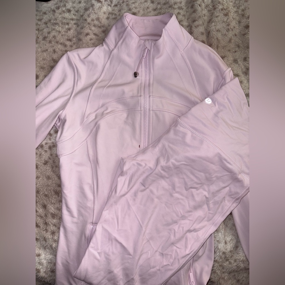 Lululemon Light Pink Zip-Up Jacket & LEGGINGS TOGETHER